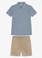 Trick Nick - Conjunto Infantil Polo com Bermuda Azul - variação: Azul