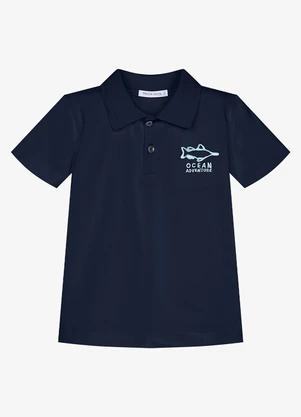 Trick Nick - Conjunto Infantil Polo com Bermuda Azul - TRICK NICK