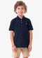 Trick Nick - Conjunto Infantil Polo com Bermuda Bege - variação: Azul