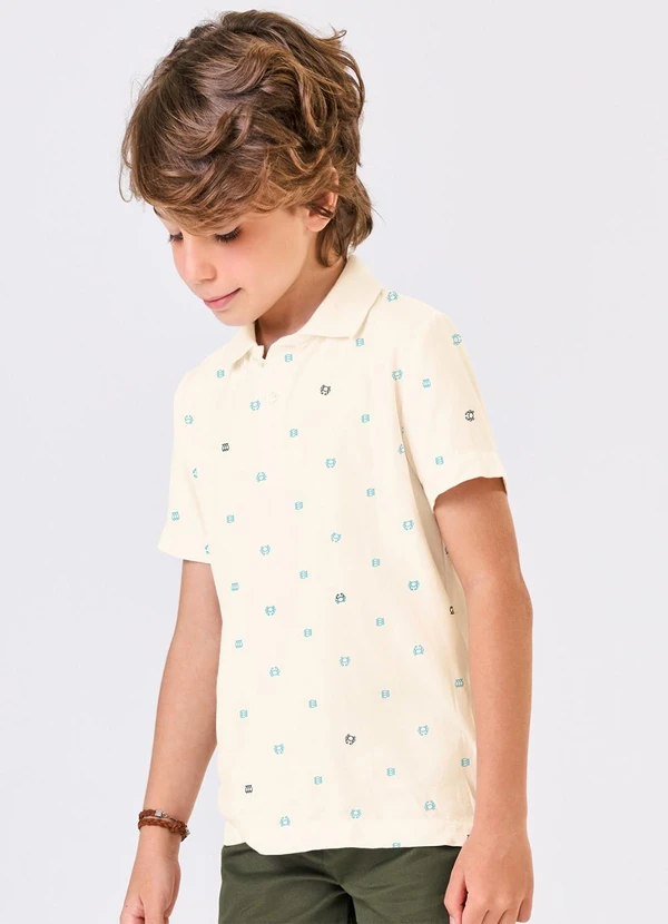 Trick Nick - Conjunto Infantil Polo com Bermuda Bege 4