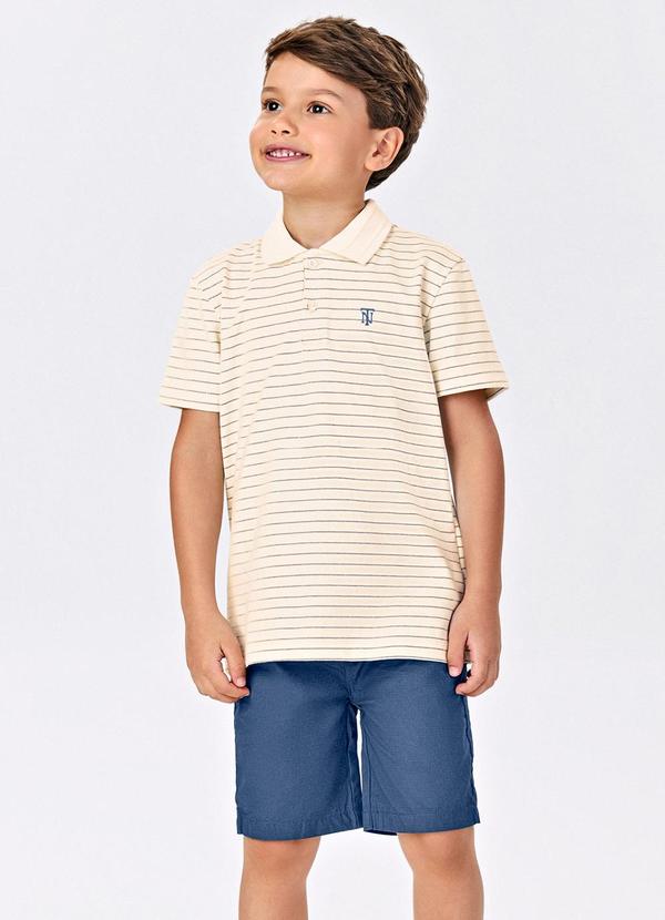 Trick Nick - Conjunto Infantil Polo com Bermuda Bege