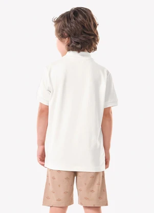 Trick Nick - Conjunto Infantil Polo com Bermuda Bege - TRICK NICK