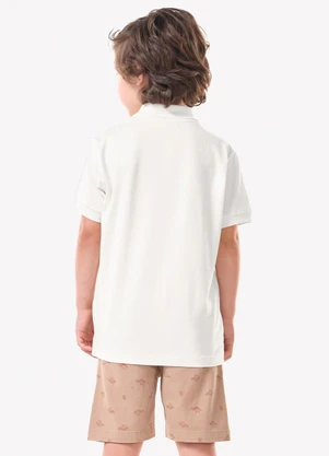 Trick Nick - Conjunto Infantil Polo com Bermuda Bege - TRICK NICK