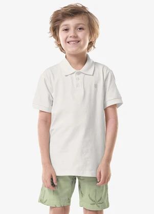 Trick Nick - Conjunto Infantil Polo com Bermuda Bege - TRICK NICK