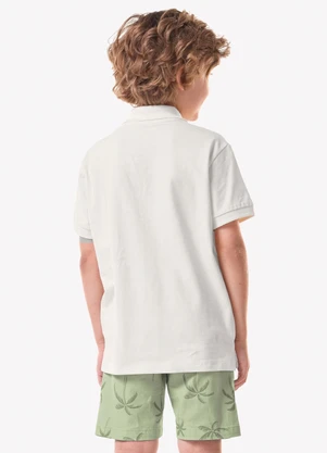 Trick Nick - Conjunto Infantil Polo com Bermuda Bege - TRICK NICK