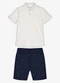 Trick Nick - Conjunto Infantil Polo com Bermuda Bege - variação: Bege