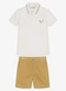 Trick Nick - Conjunto Infantil Polo com Bermuda Azul - variação: Bege
