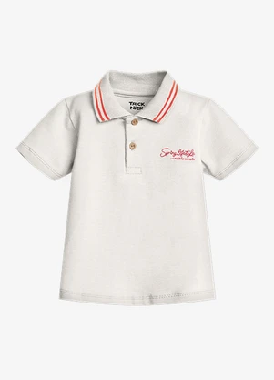 Trick Nick - Conjunto Infantil Polo com Bermuda Bege - TRICK NICK