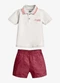Trick Nick - Conjunto Infantil Polo com Bermuda Verde - variação: Bege