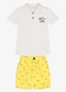 Trick Nick - Conjunto Infantil Polo com Bermuda Bege - variação: Bege