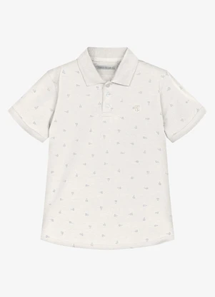 Trick Nick - Conjunto Infantil Polo com Bermuda Bege - TRICK NICK