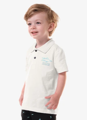 Trick Nick - Conjunto Infantil Polo com Bermuda Branco - TRICK NICK