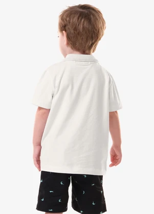 Trick Nick - Conjunto Infantil Polo com Bermuda Branco - TRICK NICK