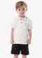 Trick Nick - Conjunto Infantil Polo com Bermuda Bege - variação: Branco