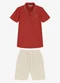 Trick Nick - Conjunto Infantil Polo com Bermuda Azul - variação: Laranja