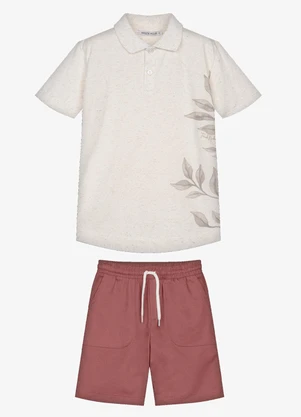 Trick Nick - Conjunto Infantil Polo com Bermuda Laranja - TRICK NICK