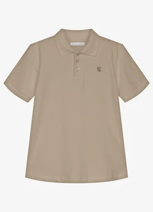 Trick Nick - Conjunto Infantil Polo com Bermuda Marrom - TRICK NICK