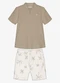 Trick Nick - Conjunto Infantil Polo com Bermuda Marrom - variação: Marrom