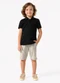 Trick Nick - Conjunto Infantil Polo com Bermuda Bege - variação: Preto