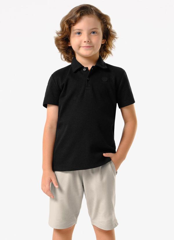 Trick Nick - Conjunto Infantil Polo com Bermuda Preto