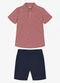 Trick Nick - Conjunto Infantil Polo com Bermuda Rosa - variação: Rosa
