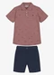 Trick Nick - Conjunto Infantil Polo com Bermuda Rosa - variação: Rosa