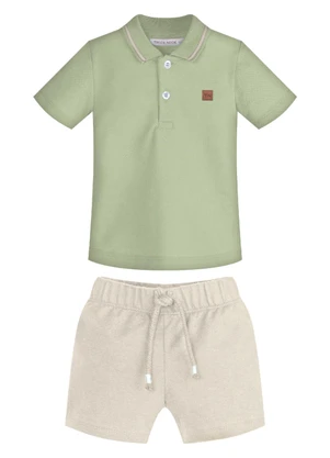 Trick Nick - Conjunto Infantil Polo com Bermuda Verde - TRICK NICK