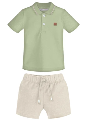 Trick Nick - Conjunto Infantil Polo com Bermuda Verde - TRICK NICK
