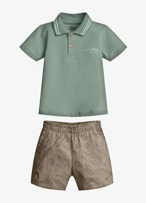 Trick Nick - Conjunto Infantil Polo com Bermuda Verde - TRICK NICK