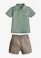 Trick Nick - Conjunto Infantil Polo com Bermuda Verde - variação: Verde