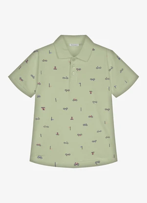 Trick Nick - Conjunto Infantil Polo com Bermuda Verde - TRICK NICK