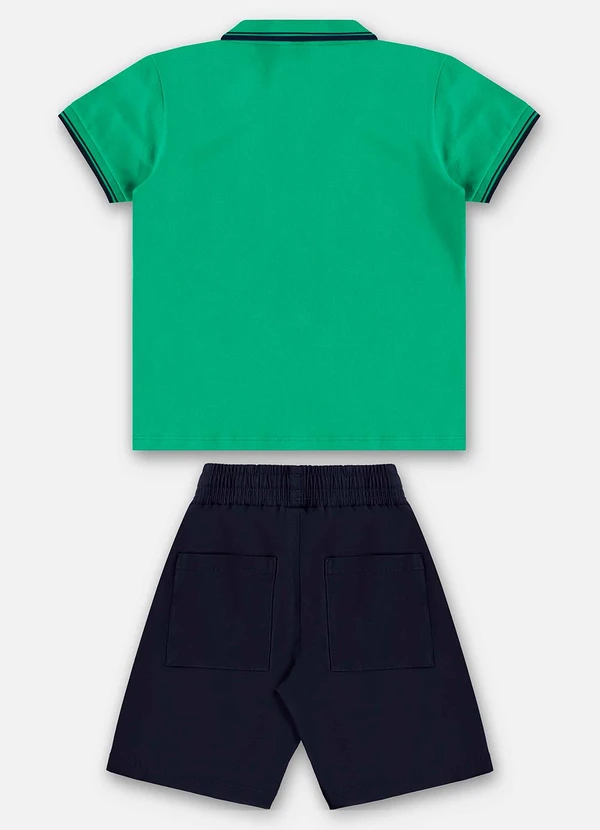 Up Baby - Conjunto Infantil Polo e Bermuda Verde 3