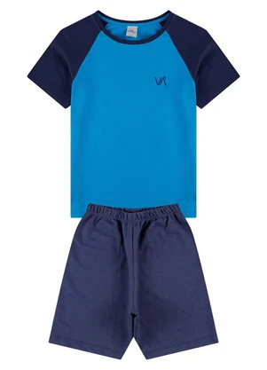 Vida Costeira - Conjunto Infantil Raglan Slevee Azul - VIDA COSTEIRA