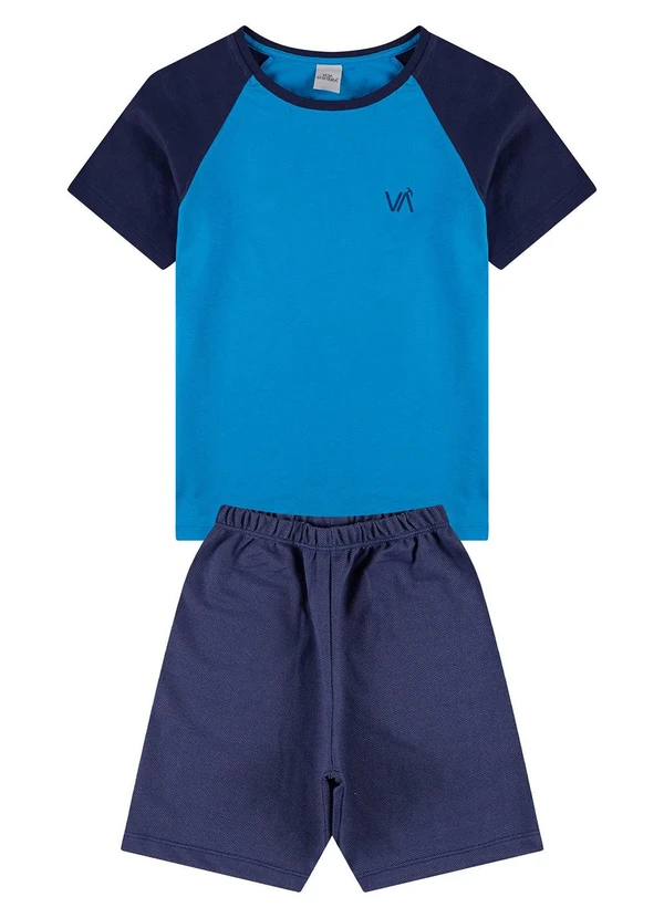 Vida Costeira - Conjunto Infantil Raglan Slevee Azul 2