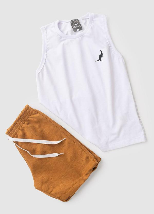 Rosa Azul - Conjunto Infantil Regata Básico Kangulu Branco 2