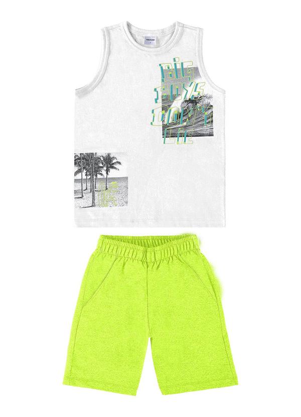 Rovi Kids - Conjunto Infantil Regata com Bermuda Branco