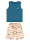 Bee Loop - Conjunto com Regata e Bermuda Vermelho - variação: Azul