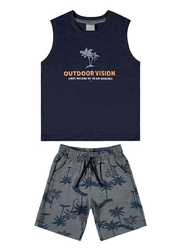 Quimby - Conjunto Infantil Regata e Bermuda Azul 2