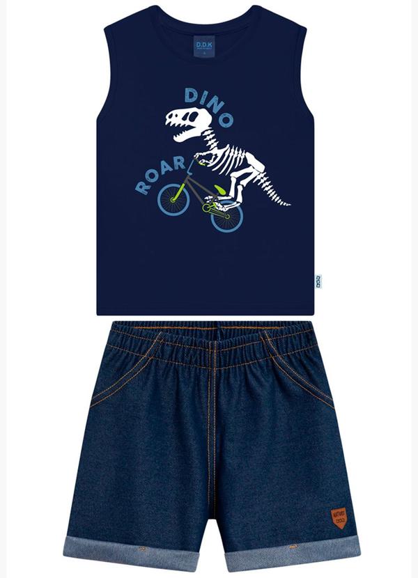Ddk - Conjunto Infantil Regata e Bermuda Azul