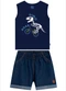 Ddk - Conjunto Infantil Regata e Bermuda Azul - variação: Azul