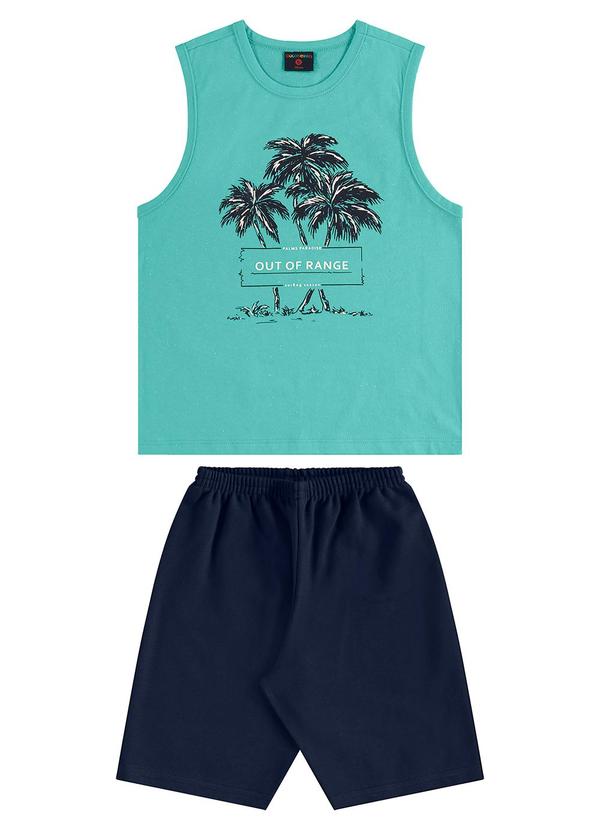 Guloseima - Conjunto Infantil Regata e Bermuda Verde
