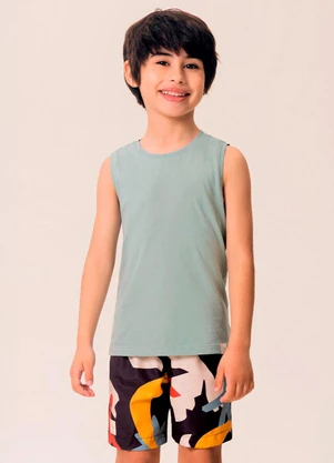 Bugbee - Conjunto Infantil Regata e Bermuda Verde - BUGBEE