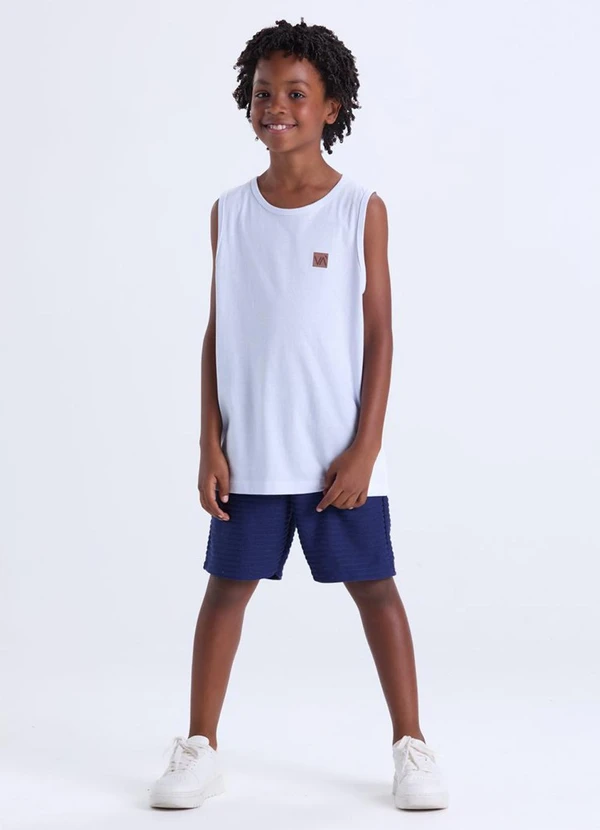 Vida Costeira - Conjunto Infantil Regata Fresquinha Branco 1