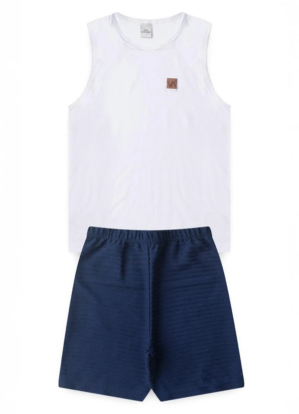 Vida Costeira - Conjunto Infantil Regata Fresquinha Branco 3