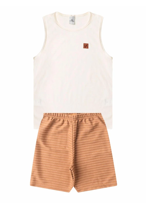 Vida Costeira - Conjunto Infantil Regata Fresquinha Off White 2