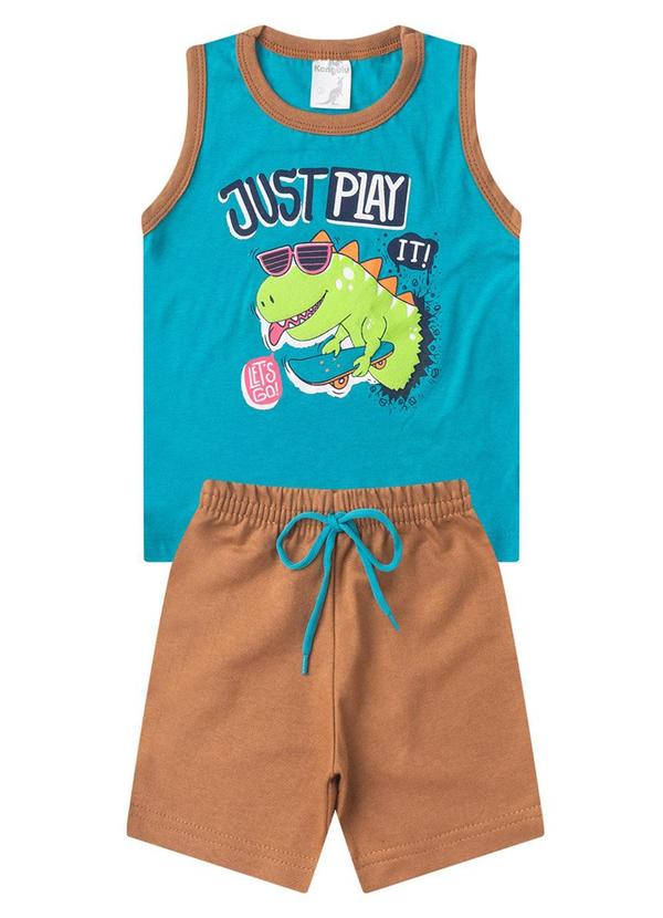 Rosa Azul - Conjunto Infantil Regata Just Play Kangulu Azul