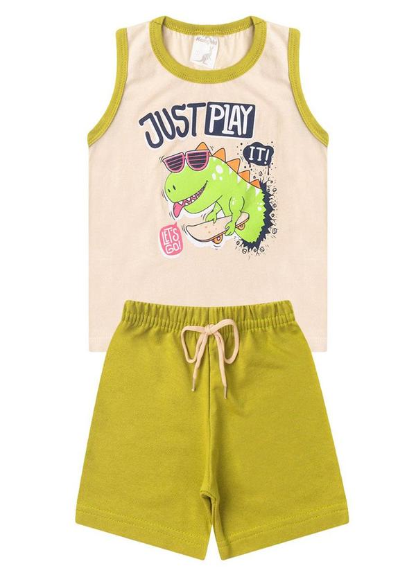 Rosa Azul - Conjunto Infantil Regata Just Play Kangulu Bege 1