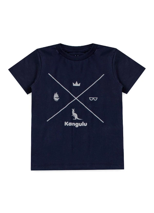 Rosa Azul - Conjunto Infantil Símbolos Kangulu Azul Marinho 2