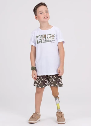 Vida Costeira - Conjunto Infantil Sublimado Camuflado Branco - VIDA COSTEIRA