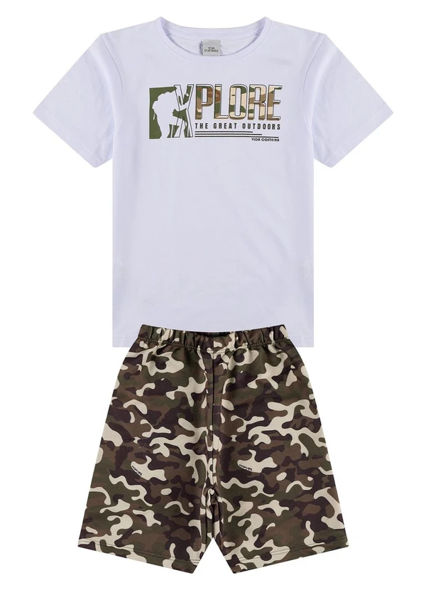 Vida Costeira - Conjunto Infantil Sublimado Camuflado Branco 2